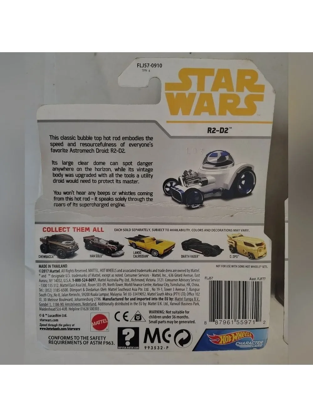 Hot Wheels Character Cars - Star Wars - Bundle Stormtrooper & R2D2
